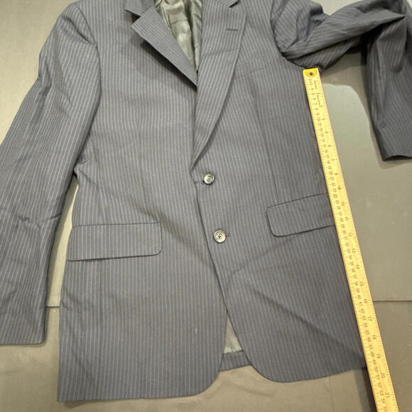 Doncaster Blazer Mens Blue VINTAGE Pinstripe Suit Jacket Sport Coat EUC - Picture 9 of 15